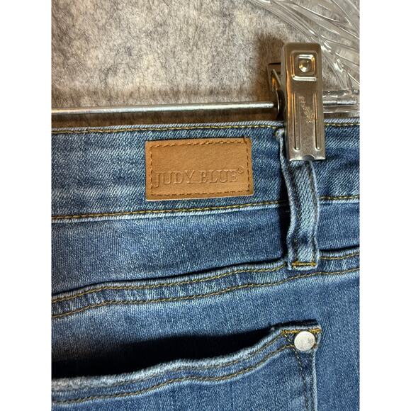 Judy Blue Mid Rise Relaxed Fit Size 31 Stretchy Blue Jeans JB82103 - Picture 4 of 10